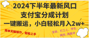 (12861期)2024年下半年最新风口,一键搬运,小白轻松月入2W+-七量思维