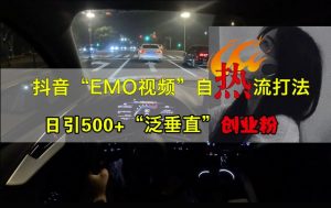 抖音EMO视频自热打法,日引500+“泛垂直”创业粉-七量思维