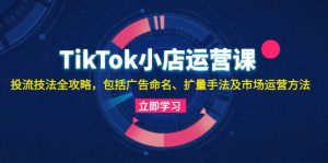 （13063期）TikTok小店运营课：投流技法全攻略，包括广告命名 扩量手法及市场运营方法-七量思维