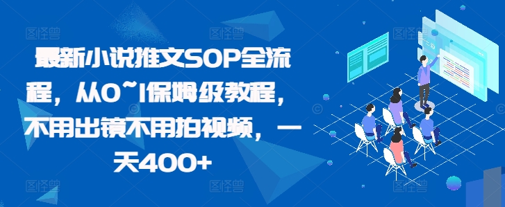 最新小说推文SOP全流程，从0~1保姆级教程，不用出镜不用拍视频，一天400+-七量思维