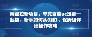 网盘拉新项目，夸克百度uc迅雷一起搞，新手如何从0到1，保姆级详细操作攻略-七量思维