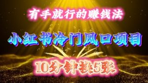 每天 10 分钟,小红书冷门风口项目开启,有手就行的搬运赚钱法,小白日入500 +-七量思维