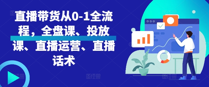 直播带货从0-1全流程，全盘课、投放课、直播运营、直播话术-七量思维