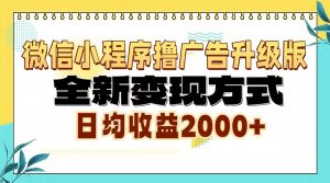(13362期)微信小程序撸广告6.0升级玩法,全新变现方式,日均收益2000+-七量思维