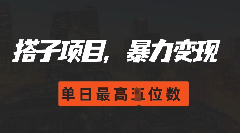 2024搭子玩法，0门槛，暴力变现，单日最高破四位数-七量思维