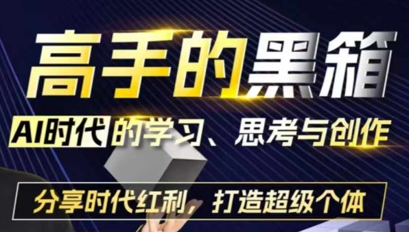 高手的黑箱：AI时代学习、思考与创作-分红时代红利，打造超级个体-七量思维