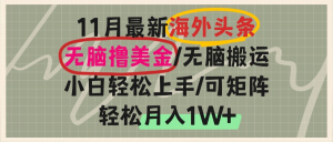 （13390期）海外头条，无脑搬运撸美金，小白轻松上手，可矩阵操作，轻松月入1W+-七量思维
