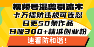 (13400期)视频号混剪引流技术,500万播放引流17000创业粉,操作简单当天学会-七量思维
