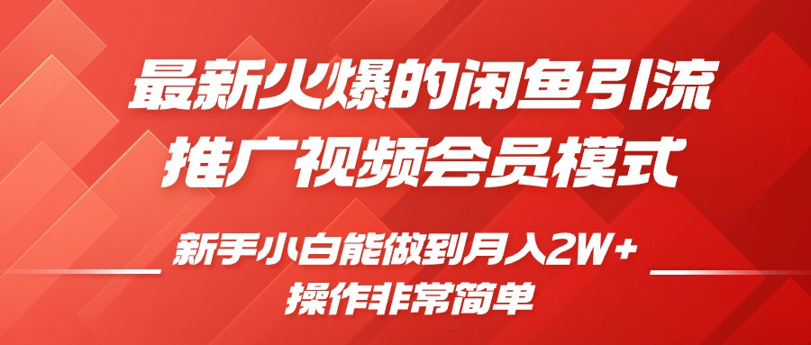 闲鱼引流推广影视会员，0成本就可以操作，新手小白月入过W+-七量思维