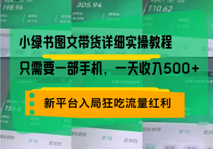 (13509期)小绿书图文带货详细实操教程,只需要一部手机,一天收入500+,轻松变现-七量思维