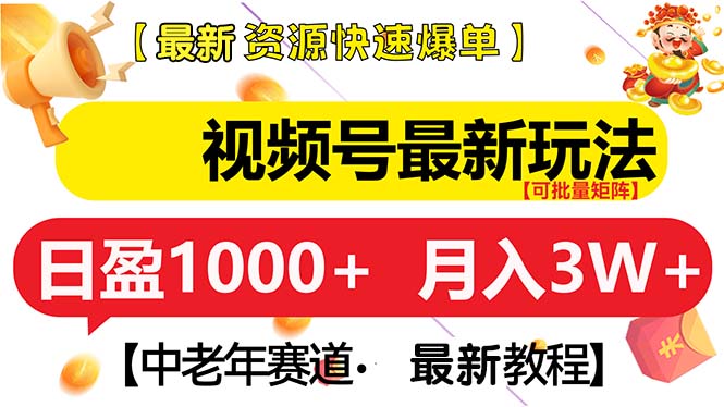 （13530期）视频号最新玩法 中老年赛道 月入3W+-七量思维