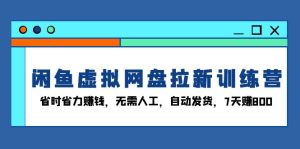 (13524期)闲鱼虚拟网盘拉新训练营:省时省力赚钱,无需人工,自动发货,7天赚800-七量思维
