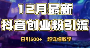最新公开:12月份抖音日引500+创业粉秘籍-七量思维