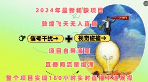 2024年最新稀缺项目敦煌飞天无人直播,项目自带流量,流量爆满,实现160小时实时直播不违规操-七量思维