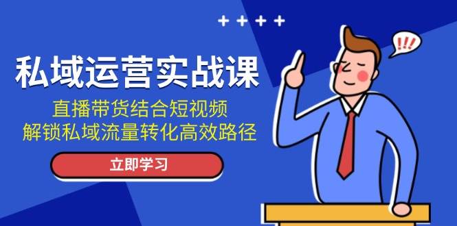 私域运营实战课：直播带货结合短视频，解锁私域流量转化高效路径-七量思维