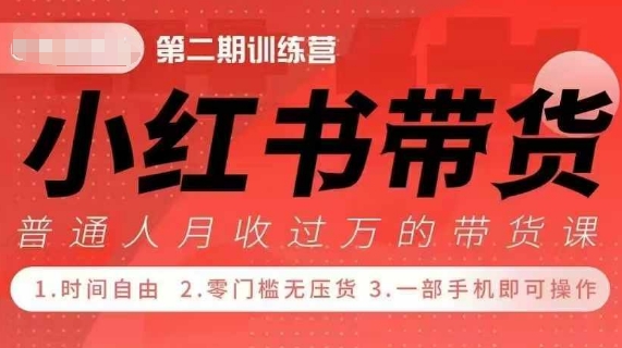 小Red书带货42天训练营 2.0版，宝妈+自由职+上班族+大学生，提高副业收入的大红利项目-七量思维