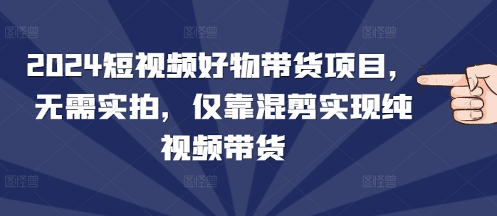 2024短视频好物带货项目，无需实拍，仅靠混剪实现纯视频带货-七量思维