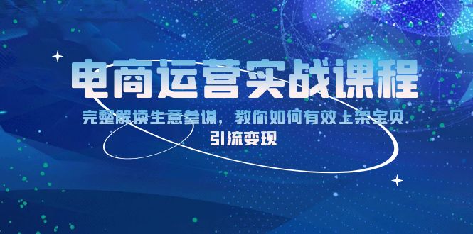 （13763期）电商运营实战课程：完整解读生意参谋，教你如何有效上架宝贝，引流变现-七量思维