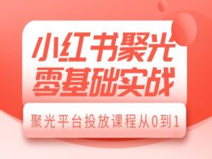 小红书聚光零基础实战,聚光平台投放课程从0到1-七量思维