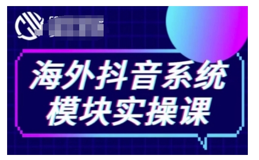 海外抖音Tiktok系统模块实操课，TK短视频带货，TK直播带货，TK小店端实操等-七量思维