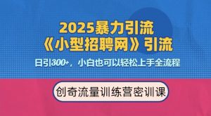 2025最新暴力引流方法,招聘平台一天引流300+,日变现多张,专业人士力荐-七量思维
