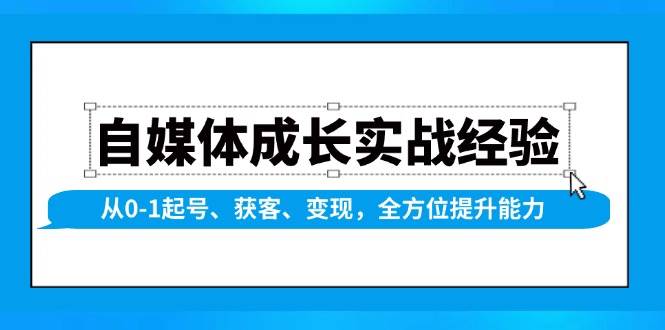 自媒体成长实战经验，从0-1起号、获客、变现，全方位提升能力-七量思维