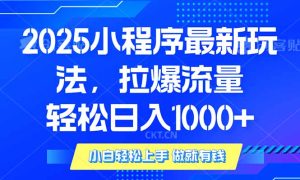 (14028期)2025年小程序最新玩法,流量直接拉爆,单日稳定变现1000+-七量思维