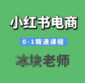 小红书电商0-1精通课程，小红书开店必学课程-七量思维