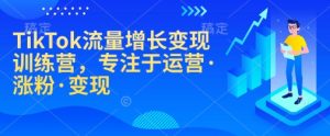 TikTok流量增长变现训练营,专注于运营·涨粉·变现-七量思维