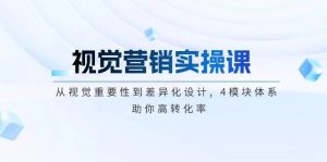 视觉营销实操课, 从视觉重要性到差异化设计, 4模块体系, 助你高转化率-七量思维