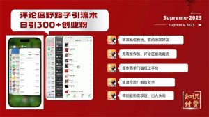 (14139期)评论区野路子截流创业粉新方法,日被动加300+创业粉,精准引流被动添加…-七量思维