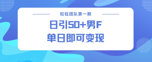 男粉引流新方法不违规，当日即可变现-七量思维