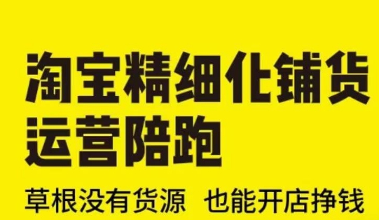 淘宝精细化铺货运营陪跑(部分更新至2025)，草根没有货源 也能开店挣钱-七量思维