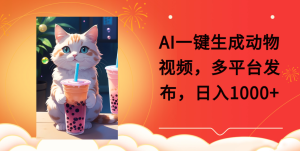 AI一键生成动物搞笑视频，多平台发布，轻松破千万播放，日入2000+，小白轻松上手-七量思维