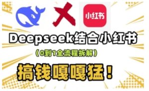 deepseek+小红书打造流量生产线实操课,0到1全流程拆解,搞钱嘎嘎猛-七量思维