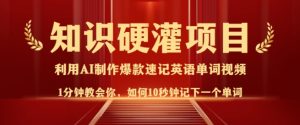 知识硬灌,10秒钟让你记住一个单词,3分钟一个视频,日入多张不是梦-七量思维