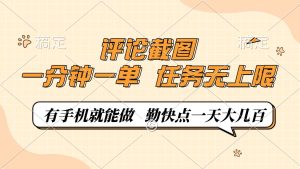 评论截图,一分钟一单,有手机就能做,任务无上限,轻松一天大几百-七量思维