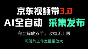 京东视频带货3.0，Ai全自动采集＋自动发布，完全解放双手，收入无上限…-七量思维