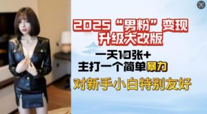 2025男粉变现全新玩法升级,日入上千简简单单,小白可轻松上手-七量思维