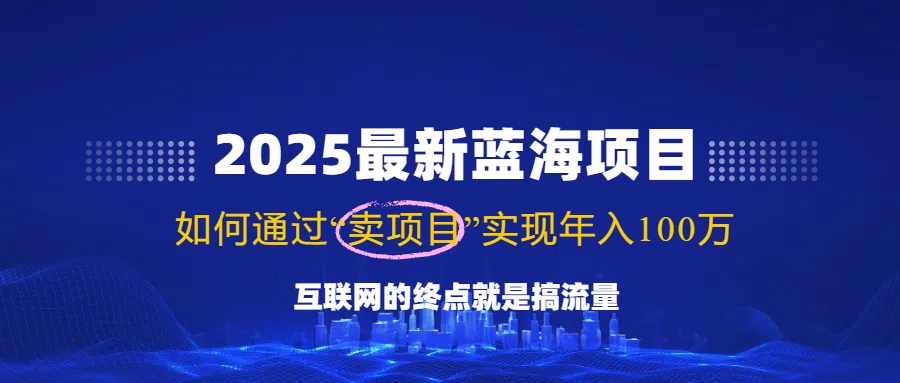 2025最新蓝海项目，零门槛轻松复制，月入10万+，新手也能操作！-七量思维