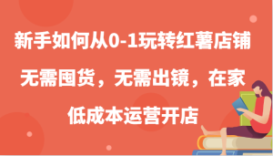 新手如何从0-1玩转红薯店铺,无需囤货,无需出镜,在家低成本运营开店-七量思维
