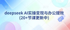 deepseek AI实操变现与办公提效(20+节课更新中)-七量思维