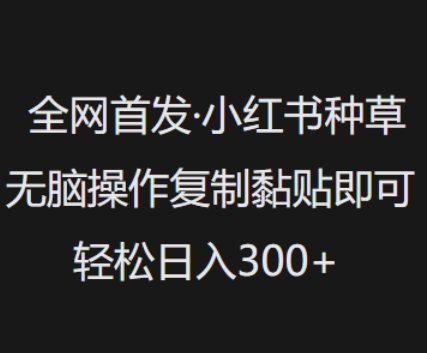 全网首发，小红书种草无脑操作，复制黏贴即可，轻松日入3张-七量思维