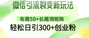 微信引流裂变新玩法:布局50+长尾词矩阵,轻松日引300+创业粉-七量思维