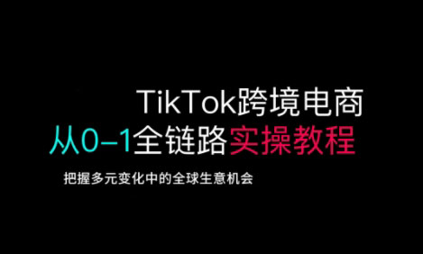 TikTok跨境电商从0-1全链路全方位实操教程，把握多元变化中的全球生意机会-七量思维