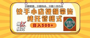 【快手小店代运营】限时托管计划,全程喂饭,单日稳定变现800+-七量思维