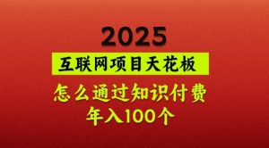 2025项目天花板，普通怎么通过知识付费翻身，年入百个【揭秘】-七量思维
