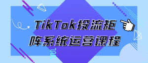 TikTok投流矩阵系统运营课程-七量思维