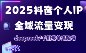 2025抖音个人IP全域流量变现进阶课,deepseek千川爆单进阶课-七量思维