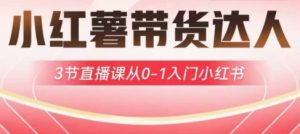 小红薯达人带货启航计划，3节直播课从0-1入门小红书-七量思维